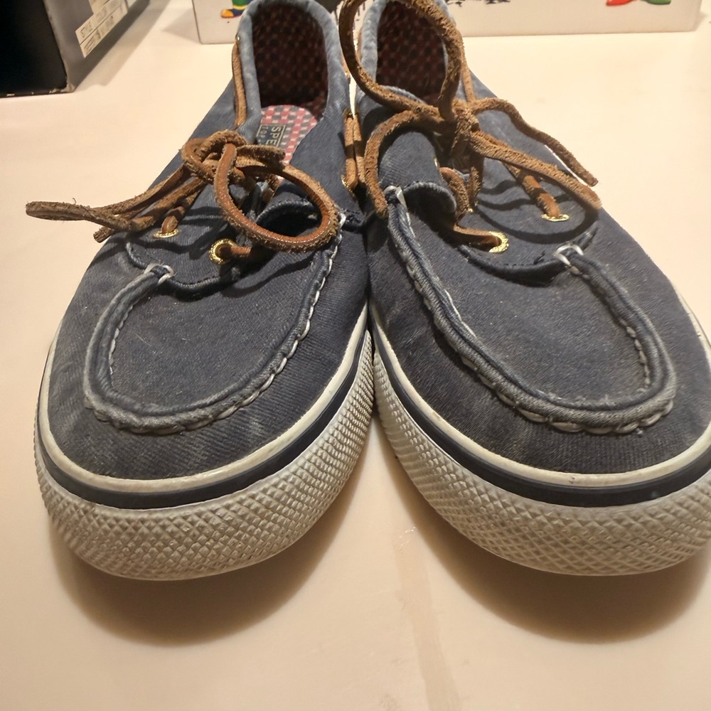 Sperry Top-Sider Blue Canvas Boat Shoes Women’s 6.5 - Picture 2 of 11